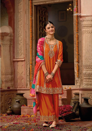 chinon-top-palazzo-dupatta-set-with-embroidery-work-color-orange-1