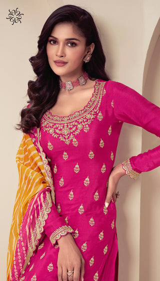 chinon-top-sharara-dupatta-set-with-embroidery-work-color-magenta-2