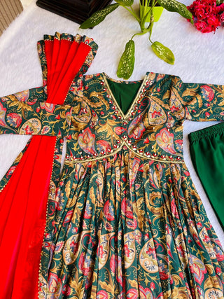 cotton-aliya-cut-gown-pant-dupatta-with-digital-print-hand-made-glass-mirror-work-color-green-3