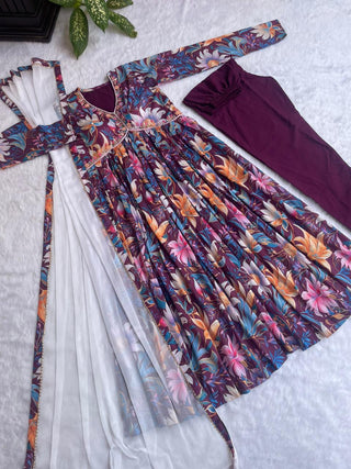 cotton-aliya-cut-gown-pant-dupatta-with-digital-print-hand-made-glass-mirror-work-color-maroon-6
