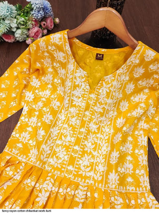 2-3 Days Delivery! Indian Kurtis for  Women Indian Wear Ready to Wear Rayon Cotton with Chikankari Party Wear, Listing ID: 8957089775898