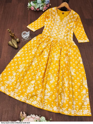 2-3 Days Delivery! Indian Kurtis for  Women Indian Wear Ready to Wear Rayon Cotton with Chikankari Party Wear, Listing ID: 8957089775898