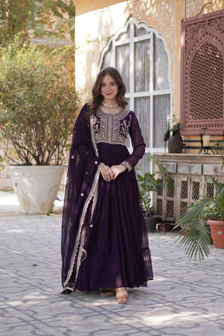 faux-blooming-georgette-gown-dupatta-suit-with-embroidery-pearl-work-color-purple-4