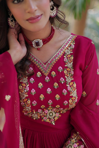 faux-blooming-georgette-gown-dupatta-with-rich-sequins-embroidered-work-color-pink-3