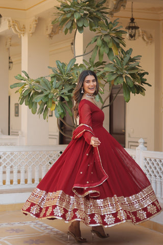 faux-blooming-gown-dupatta-suit-sequins-embroidery-work-color-maroon-6