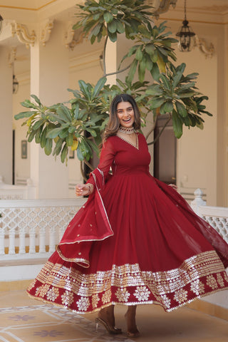 faux-blooming-gown-dupatta-suit-sequins-embroidery-work-color-maroon-7