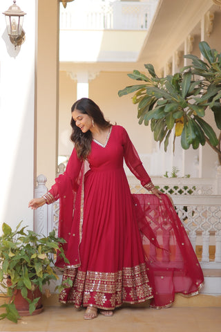Analyzing image    faux-blooming-gown-dupatta-suit-sequins-embroidery-work-color-pink-2