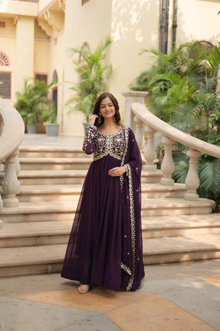 faux-blooming-gown-dupatta-suit-with-sequins-multi-zari-embroidered-work-color-wine-1