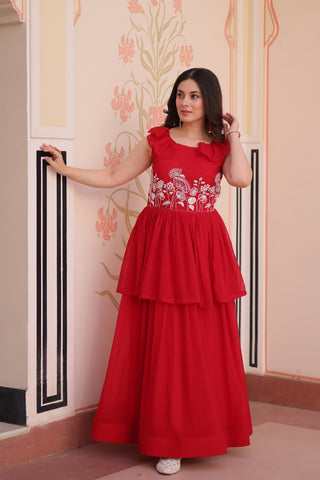 faux-blooming-gown-with-beads-embroidered-work-color-red-4