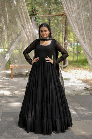 faux-blooming-gown-with-dupatta-embroidery-work-black-3