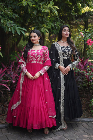 faux-blooming-gown-with-viscose-dyable-jacquard-dupatta-embroidery-sequence-work-2