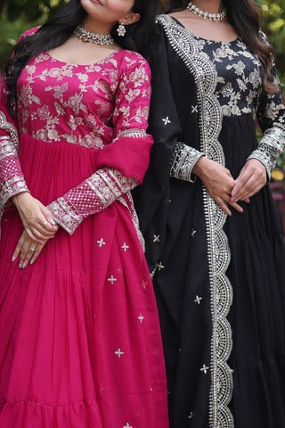 faux-blooming-gown-with-viscose-dyable-jacquard-dupatta-embroidery-sequence-work-3