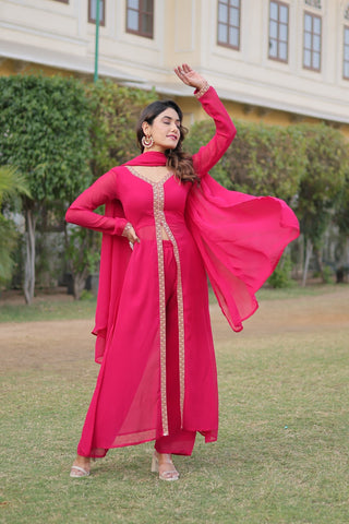faux-blooming-kurti-pant-dupatta-set-with-embroidery-work-color-pink-3