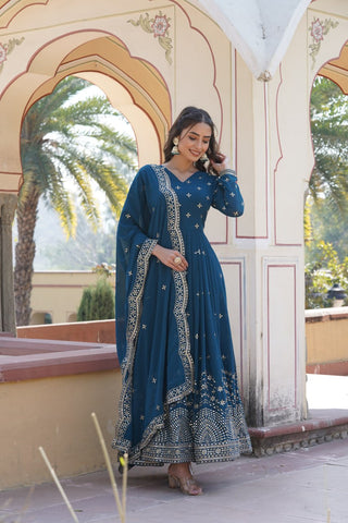 faux-georgette-gown-dupatta-suit-set-embroidery-zari-sequins-work-color-blue-1