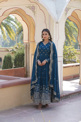 faux-georgette-gown-dupatta-suit-set-embroidery-zari-sequins-work-color-blue-2