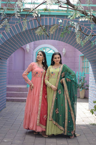 faux-georgette-gown-with-silk-dupatta-embroidery-thread-work-2