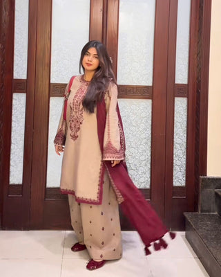 faux-georgette-kurti-farshi-pant-dupatta-set-with-embroidery-sequence-work-color-desert-sand-1