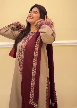 faux-georgette-kurti-farshi-pant-dupatta-set-with-embroidery-sequence-work-color-desert-sand-13