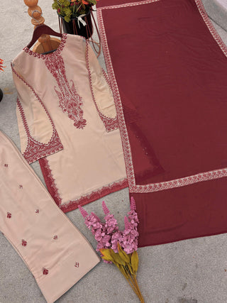 faux-georgette-kurti-farshi-pant-dupatta-set-with-embroidery-sequence-work-color-desert-sand-9