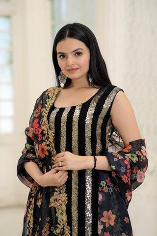 faux-georgette-kurti-sharara-dupatta-set-with-line-sequins-embroidery-work-color-black-1
