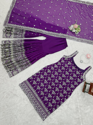 faux-georgette-kurti-sharara-dupatta-set-with-thread-9mm-sequence-work-color-purple-13