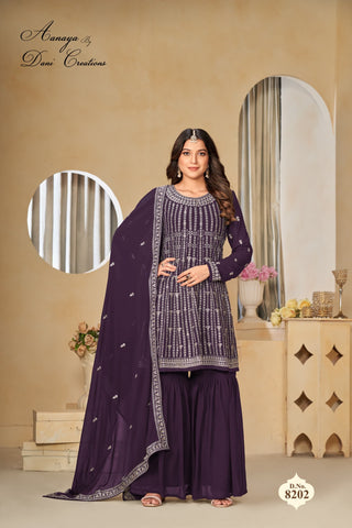 faux-georgette-top-palazzo-dupatta-set-with-embroidery-work-color-purple-1