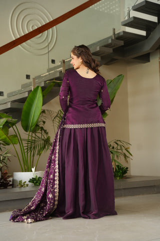 fendy-kurti-sharara-dupatta-set-with-rich-beads-embroidered-work-color-wine-5