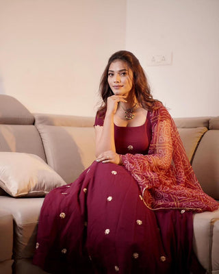 georgette-anarkali-kameez-dupatta-set-print-embroidery-work-color-wine