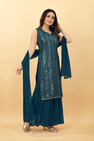 georgette-kurti-with-embroidery-and-sequence-work-green-2