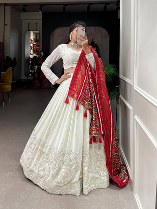 georgette-lehenga-blouse-dupatta-set-with-lucknowi-paper-mirror-work-white-red-1