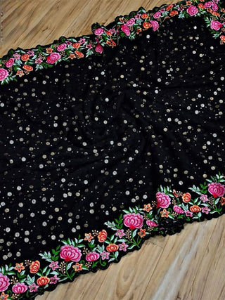 georgette-saree-with-thread-embroidery-sequins-work-color-black-2