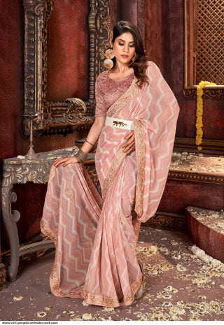 georgette-weightless-leheriya-with-embroidery-border-color-pink