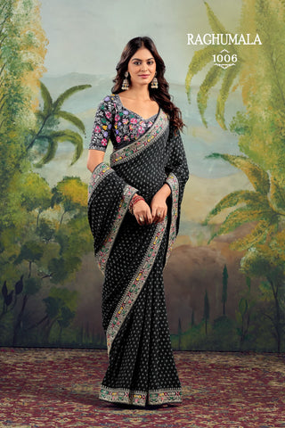 georgette-weightless-sarees-with-mina-embroidery-border-blouse-color-black