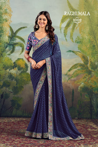 georgette-weightless-sarees-with-mina-embroidery-border-blouse-color-blue