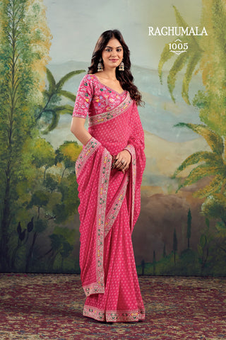 georgette-weightless-sarees-with-mina-embroidery-border-blouse-color-pink