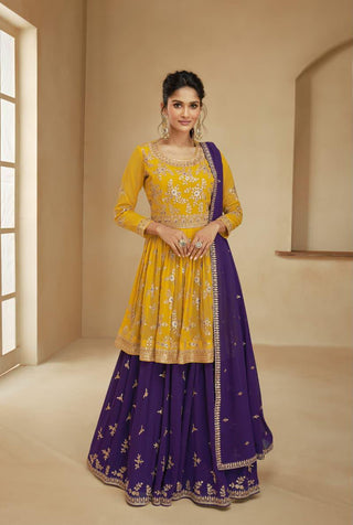 heavy-blooming-georgette-lehenga-choli-koti-set-embroidered-sequins-work-color-yellow-1