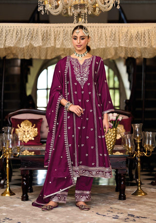 heavy-chinon-gown-pant-dupatta-with-embroidery-work-color-maroon-3