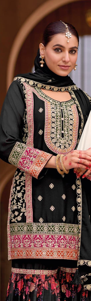 heavy-chinon-kurt-plazzo-dupatta-set-with-embroidery-work-color-black-2