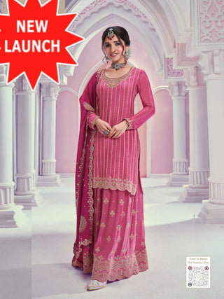 heavy-chinon-kurti-plazzo-dupatta-set-with-embroidery-sequence-work-color-rose-1
