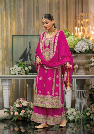 heavy-chinon-top-palazzo-dupatta-set-with-embroidery-work-color-magenta-3
