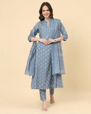 heavy-cotton-salwar-bottom-dupatta-set-with-print-work-cool-grey