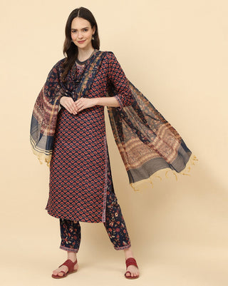 heavy-cotton-salwar-bottom-dupatta-set-with-print-work-wine