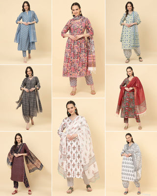 heavy-cotton-salwar-bottom-dupatta-set-with-print-work