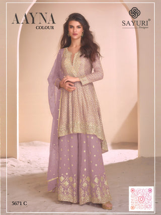 heavy-faux-georgette-kurti-plazzo-dupatta-set-with-embroidery-sequence-work-color-lavender
