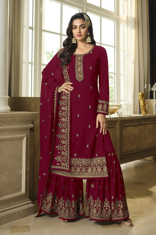 heavy-faux-georgette-top-sharara-dupatta-set-with-heavy-embroidery-sequence-thread-work-color-maroon-1