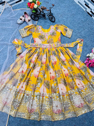 heavy-fox-georgette-girls-gown-dupatta-set-digital-print-embroidery-sequence-work-color-yellow-3