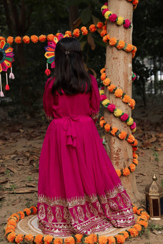 heavy-fox-georgette-girls-gown-dupatta-set-with-embroidery-sequence-work-color-scarlet-4