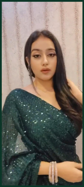 heavy-georgette-sarees-with-sequence-embroidery-work-color-bottle-green-1