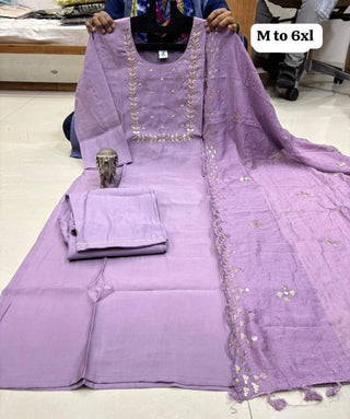 heavy-muslin-kurti-pant-dupatta-set-with-heavy-hand-sequence-embroidery-work-color-lavender
