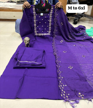 heavy-muslin-kurti-pant-dupatta-set-with-heavy-hand-sequence-embroidery-work-color-purple